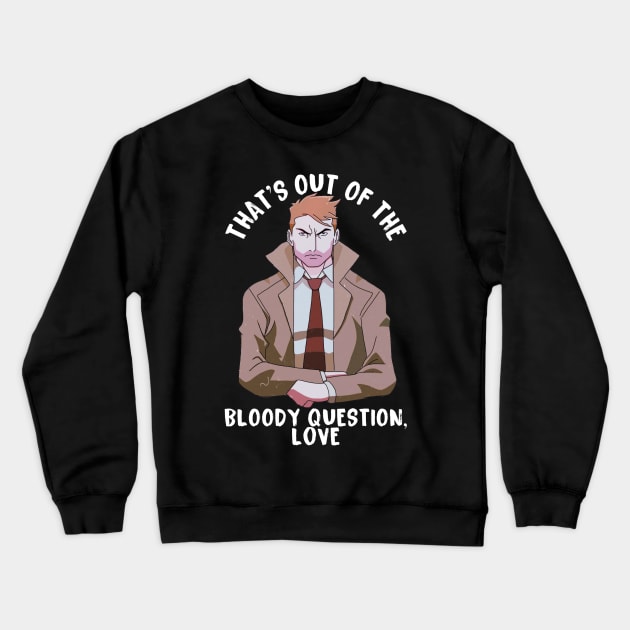 Bloody Question, Love Crewneck Sweatshirt by Whitelaw Comics